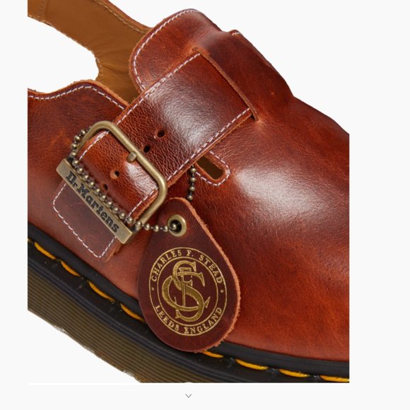 Handcrafted/Made in England Dr. Martens Jorge Leather Mules in Heritage Tan main image 6
